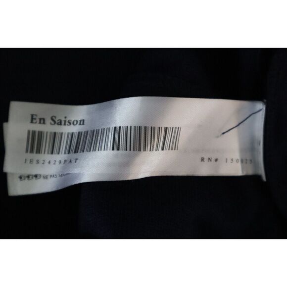 En Saison x Anthropologie Women's Sz S Navy Blue High-Waist Side-Slit Pants - Picture 11 of 13